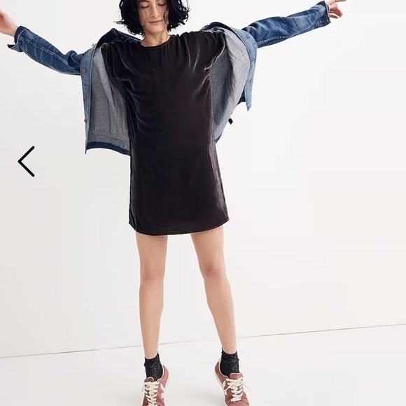 Madewell Velvet Bow-Back Tee Dress size XS - Picture 12 of 13